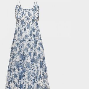 Wilfred Blue and White Floral Maxi Dress